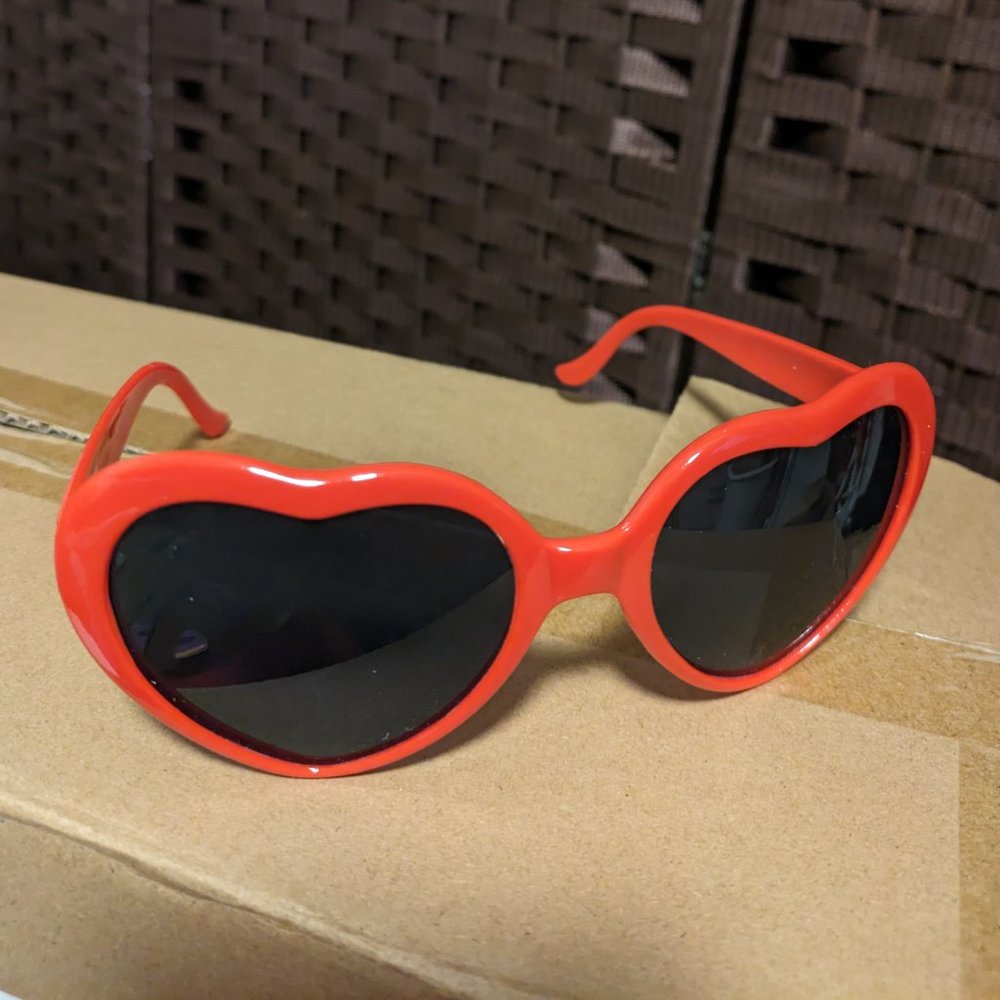 Heart Shaped Red Sunglasses